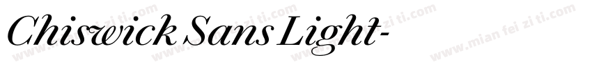 Chiswick Sans Light字体转换
